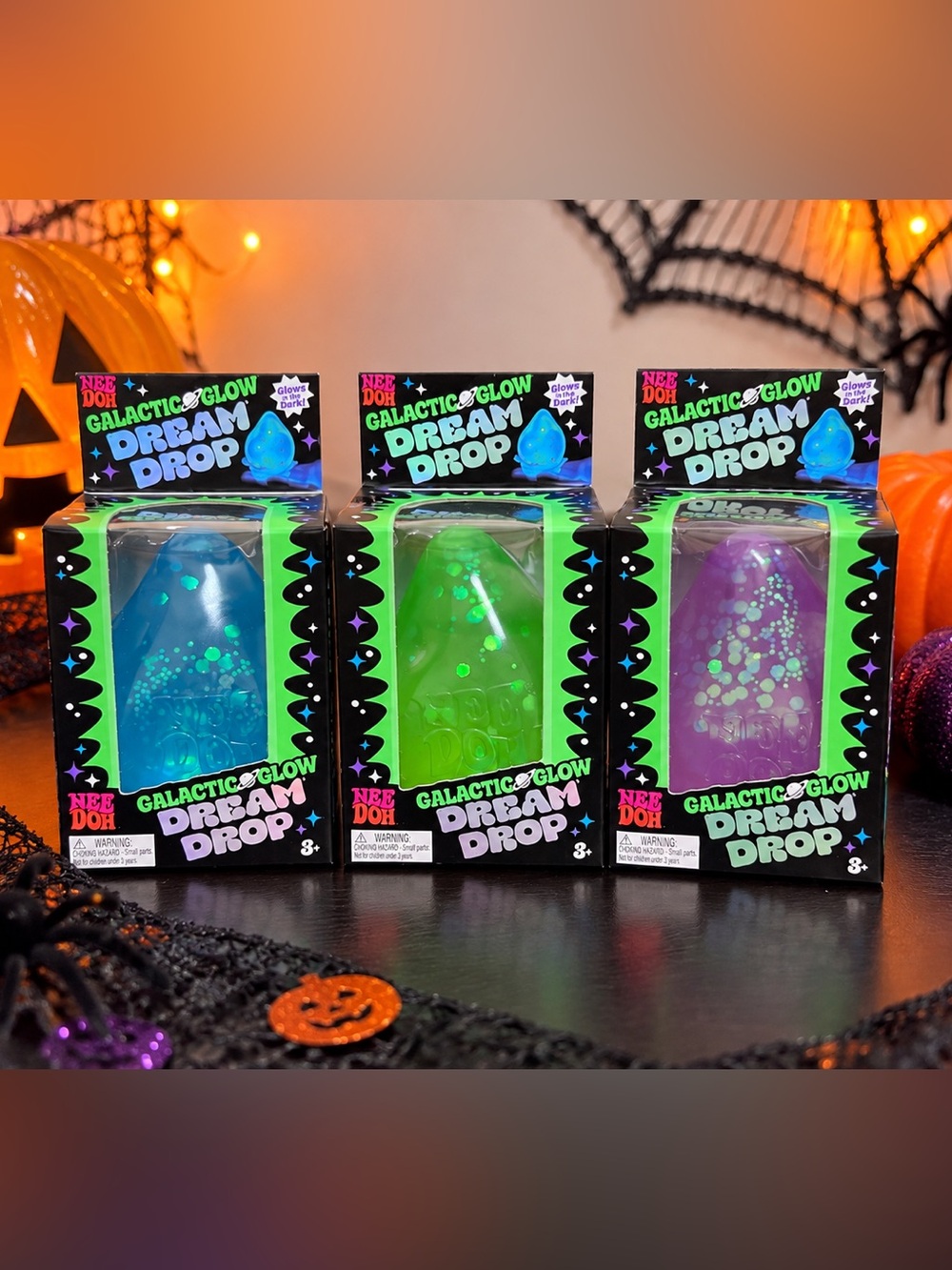 NeeDoh Galactic Glow Dream Drop - Blue, Green, Purple